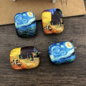 innofanx Van Gogh – étuis de peinture à l'huile pour Apple Airpods 1 2 3 4 Pro Pro2, étui pour écouteurs sans fil, Art nuit étoilée, housse de protection