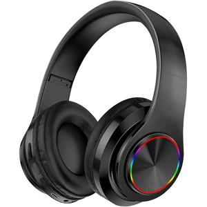 TDX Casque sans fil Bluetooth 5.0 avec Microphone casque supra-auriculaire son stéréo écouteurs sport
