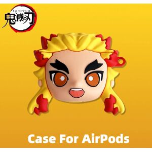 MINISO Étui pour écouteurs Demon Slayer Kyojurou pour Airpods Pro 1 2 3 4, oreillettes Bluetooth sans fil en Silicone, housse de protection, accessoire