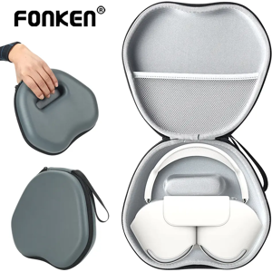 FONKEN Sac de rangement pour écouteurs Airpods Max EVA, dur, Portable, sans fil, antichoc, housse de