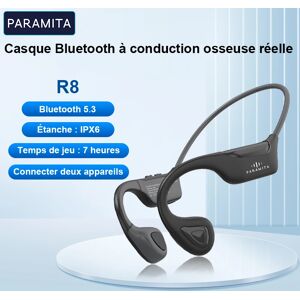 starsky PARAMITA-Casque Bluetooth sans fil avec microphone, téléphone de sauna à conduction réelle, étanche IPX7, course sportive, entraînement, conduite, BT 5.3