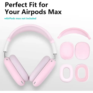 CHONGJIZHE Ensemble de trois pièces étui de protection en Silicone adapté aux écouteurs Airpods Max housse en