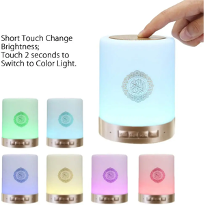 CHICLITS Technology Projecan-Haut-parleur Bluetooth sans fil avec lumière LED colorée, haut-parleurs musulmans, prise en