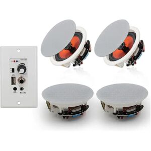 Herdio 6.5 ''4 pièces haut-parleurs de plafond Bluetooth 600W système de haut-parleurs encastrés à 2