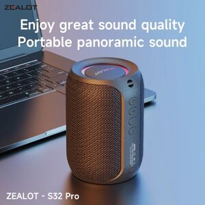 Zealot S32 pro Bluetooth sans fil extérieur Portable caisson de basses haut-parleur étanche IPX6 double appairage 3600 mAh haut-parleur sans fil