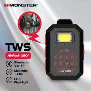 Monster Cable – haut-parleur Bluetooth Portable, boîte de son magnétique à clipser, appairage stéréo TWS, haut-parleurs portables sans fil