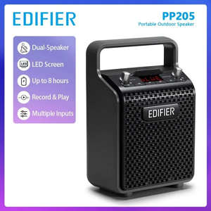 Edifier-Haut-parleur Bluetooth portable PP205, haut-parleur de karaoké, entrée de carte TF USB,