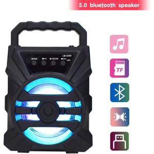 TDX Haut-parleur Bluetooth haute puissance, caisson de basses portable pour ylène, boîte de son karaoké