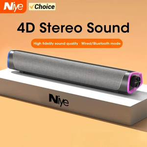 Niye 4D ordinateur haut-parleur barre stéréo son caisson de basses Bluetooth haut-parleur pour Macbook