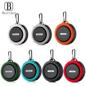 Brorikoy Enceinte Bluetooth portable C6, haut-parleur de douche étanche sans fil pour téléphone, barre de son Bluetooth, haut-parleur de voiture mains libres