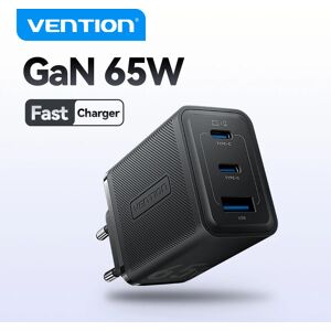 Vention 65W GaN chargeur Type C Charge rapide 4.0 3.0 chargeur USB pour iPhone 15 14 13 12 Pro Max chargeur rapide pour ordinateur portable Charge PD