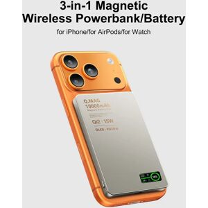 Aucun Qi 2.1 Powerbank magnétique sans fil charge rapide batterie externe Portable de rechange pour iPhone 12-17 Pro montre Airpods 5000/10000 mAh