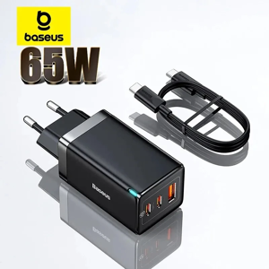 Baseus GaN 65W USB C chargeur Charge rapide 4.0 Type C PD USB chargeur Portable QC4.0 3.0 chargeur rapide pour iPhone 16 Pro Xiaomi