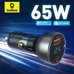 BASEUS Bas192.- Chargeur de voiture PPS, 65W, port USB Type-C pour touristes, PD, QC, charge rapide pour