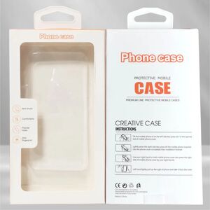 Aucun Boîte en papier kraft blanc et noir pour iPhone 15 16, housse de téléphone en cuir avec plateau intérieur à cintre wj08