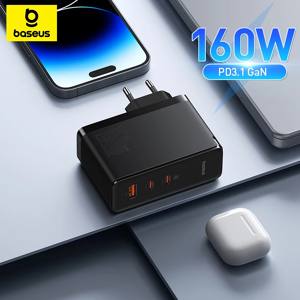 Chargeur GaN Baseus 160W pour iPhone 15 14 13 chargeur rapide pour ordinateur portable chargeur USB