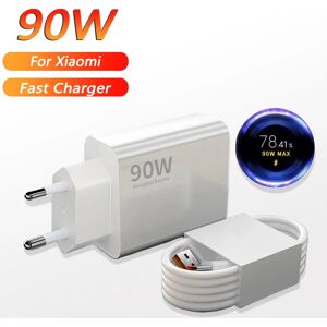 Aucun Chargeur mural rapide Turbo 90W 6A, pour Xiaomi 11 12 Lite 13T 14 Ultra Redmi Note 11T 12T 13 15Pro POCO F4 X5, câble de Charge USB Type C