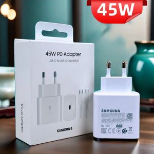 Samsung 45W chargeur Super rapide pour Galaxy S24 Z Flip Fold 5 4 3 2 S24 S23 S22 Note20 Ultra Plus A55 5A câble USB C vers USB C PD