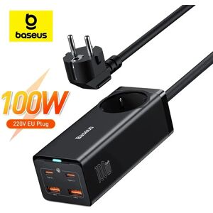 Baseus 100W GaN3 Pro USB Chargeur De Bureau Puissance Bande Station De Charge Type C PD QC Charge