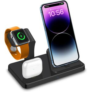DCAE Station de charge sans fil 3 en 1 pour Apple Watch 9 8, Airpods Pro, plusieurs appareils, Station de charge rapide pour IPhone 14 13 12 11