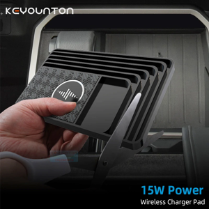 Keyounton 15W tapis de chargeur sans fil de voiture rapide pour iPhone 15 14 13 12 X Samsung Huawei AirPods
