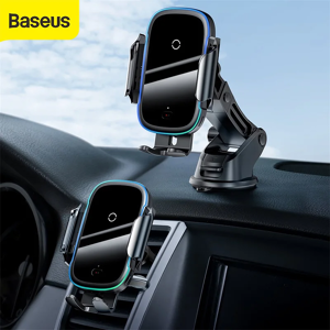 Baseus – support de téléphone de voiture 15W Qi, chargeur sans fil, double Mode, support de voiture