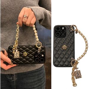 ONE PLANT Coque de téléphone à motif en relief en cuir luxueux pour iPhone, 15, 14, 13, 12, Pro, Max, Fashion Tide, Hot Gold Letter, Solid Document Cover