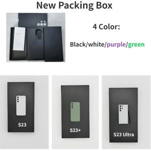 Aucun Nouvelle boîte d'emballage vide pour Samsung Galaxy S23 Ultra S23 + S23 Plus S23 FE, boîte ou accessoires, chargeur 25W, câble de Type C pour casque