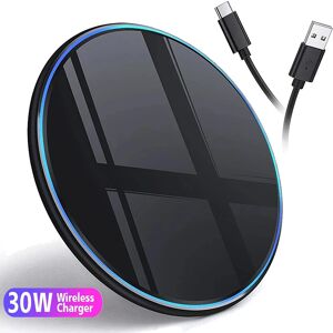 Aucun Chargeur sans fil 30W, charge rapide pour iPhone 16 15 14 13 X XR XS Max 8 pour Samsung S10 S20 Note 10 20 Xiaomi Huawei Honor Phone