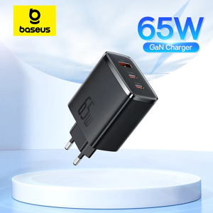 Baseus 65W GaN chargeur PD Charge Type C USB chargeur Support QC PPS Portable chargeur rapide pour