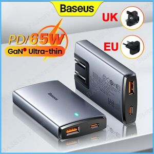Chargeur Baseus 65W GaN5 Charge rapide QC 3.0 4.0 chargeur USB Type C chargeur de voyage Portable Charge rapide pour ordinateur Portable iPhone 14 13