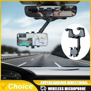 VIKEFON Support de téléphone rotatif à 360 degrés pour rétroviseur de voiture, pince Stable, support de Navigation pour Smartphone, pour iPhone Samsung Xiaomi