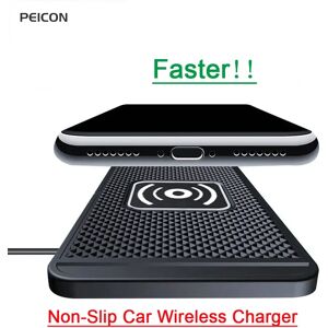Aucun Chargeur sans fil de voiture tapis antidérapant Silicone charge rapide chargeur sans fil pour voiture pour IPhone 15 14 Xiaomi Huawei Samsung S23 S22