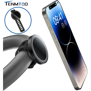 Tenmtoo Support de barre de poignée de téléphone magnétique pour MagSafe Gym, support de téléphone,