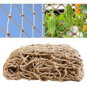 NONE Filet de Support pour plantes, corde de Jute naturelle, filet de jardin grimpant, Trelli pour plantes grimpantes, haricots, Fruits rétro