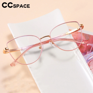CCspace Lunettes anti-lumière bleue en métal pour enfants, lunettes pour filles, lunettes de délinquants