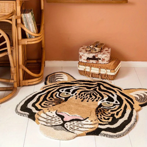 CH CACILLO Tapis Imitation Animal épais, forme spéciale, tapis de sol imprimé léopard, tigre, lavable,