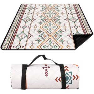 Aucun Couverture de pique-nique imperméable, grande couverture de plage 200x200CM, tapis de pique-nique
