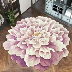 Aucun Tapis de fleur de pétale moelleux moderne, décoration de salon, tapis de maison, chambre à coucher, chevet, chaise d'ordinateur, lea, polymères de sol coordonnants