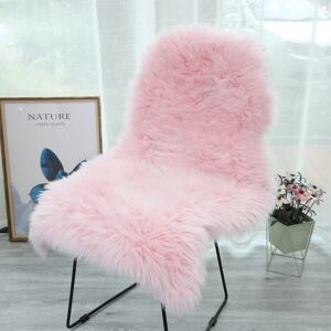 Aucun Tapis en peau de mouton artificielle douce pour la maison, tapis de sol moelleux, chaise hirsute, fausse fourrure, couverture lea, salon et chambre, blanc
