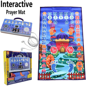 Aucun Tapis de prière interactif, tapis éducatif Salah, cadeau pour enfants musulmans, couverture de culte
