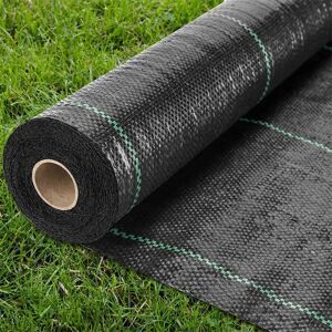 NONE Tissu de barrière contre les mauvaises herbes robuste, tissu tissé de contrôle des mauvaises herbes, tapis de sol en caoutchouc extérieur antidérapant, bloc de mauvaises herbes en polyéthylène Co au