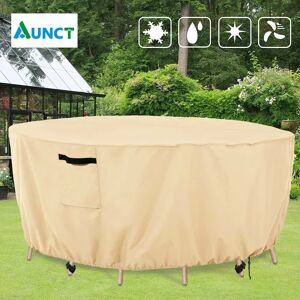 Aucun Couverture de Table ronde d'extérieur 420D, ensemble de meubles de jardin et de chaises, housses anti-poussière, imperméable, Protection de canapé en osier Oxford, Patio, pluie, neige
