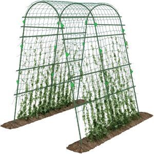 Outsunny Treillis pour concombres 206 cm pour plantes grimpantes d'extérieur Vert