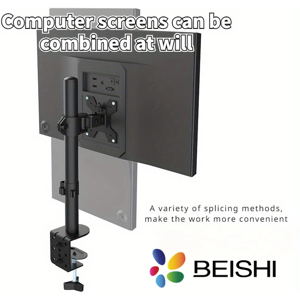 Aucun BEISHI-Support de moniteur de bureau entièrement réglable, support de bras de moniteur, support