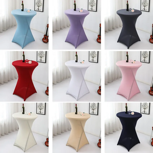 Aucun Couverture de table élastique pour comptoir de bar, salle à manger et bar, nappe de banquet, jupe de