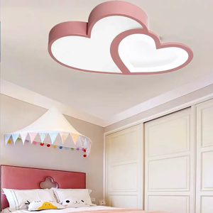 Aucun 110 V/220 V 35 W rose plafonnier chambre d'enfants lampe variateur lustre LED bébé lampe lumière