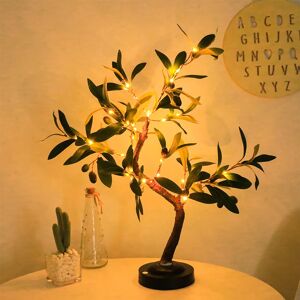 SHENZHITECH Lumières d'arbre LED, lumière d'ambiance verte, lampes de Table à batterie, pour salon intérieur,