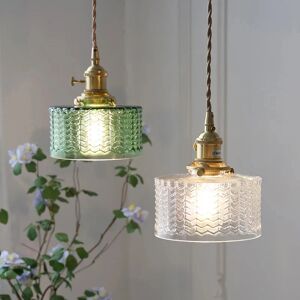 Ramalho Lampe LED Suspendue Vintage en Verre Vert, Luminaire Décoratif d'Nik, Idéal pour un Salon, une Salle à Manger ou une Chambre à Coucher lustres salon luminaires plafonnier luminaire suspension