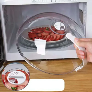 Aucun Plaque de couverture anti-éclaboussures pour micro-ondes, couvercle Transparent avec poignée,